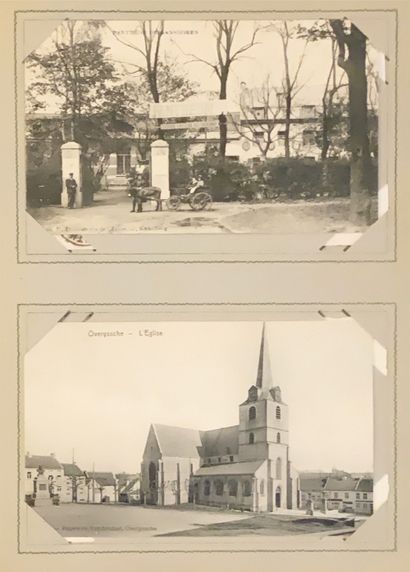 null 
BELGIUM. About 235 postcards and 7 small pictures.
 Gathered in 1 album in-4,...