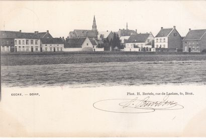 null 
EECKE (= EKE). Ensemble 7 cartes postales ayant circulé en 1904.

Groote steenweg...