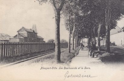 null 
NIEUPORT-VILLE & BAINS & LE COQ. About 70 postcards having circulated before...