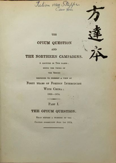 null 
[CHINA] [Gideon NYE ]- [The Opium question and the northern campaigns : including...