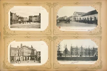 null 
GAND. Set of 240 postcards, circa 1905.
 Gathered in 1 album in-4 Italian style,...