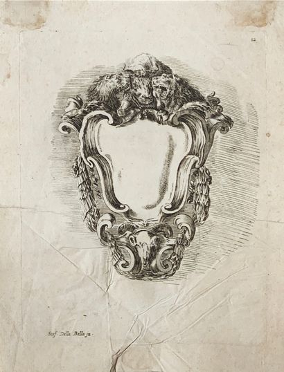 DELLA BELLA 
Stefano DELLA BELLA (FLORENCE, 1610 - FLORENCE, 1664) - Cartouches,...