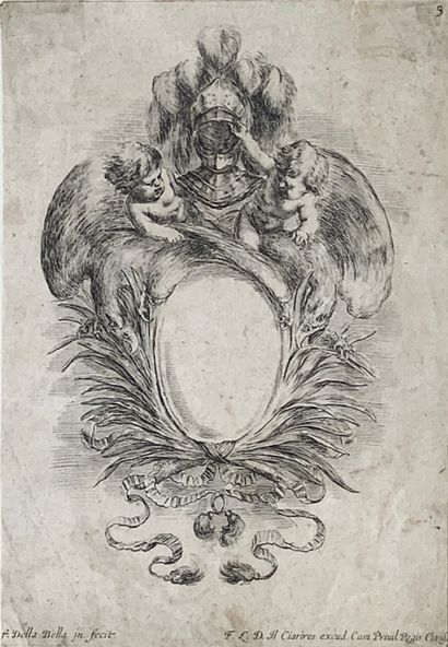 DELLA BELLA 
Stefano DELLA BELLA (FLORENCE, 1610 - FLORENCE, 1664) - Cartouches,...