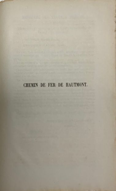 null 
[Hainaut] 工业铁路。收集了由公共工程部或内政部发布的3个文本。
(1856).

1. - Chemins de fer industriels...