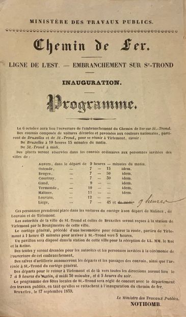 null 
 MINISTÈRE DES TRAVAUX PUBLICS - Chemin de fer. Ligne de l'Est - Embranchement...