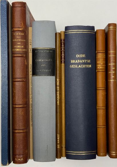 null 
[BRABANT] GÉNÉALOGIES BRABANÇONNES. Lot de 9 volumes.
 Éditions et dates diverses....