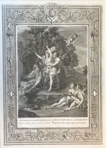 null 
Bernard PICART (1673-1733) - Daphné, poursuivie par Apollon, est changée en...