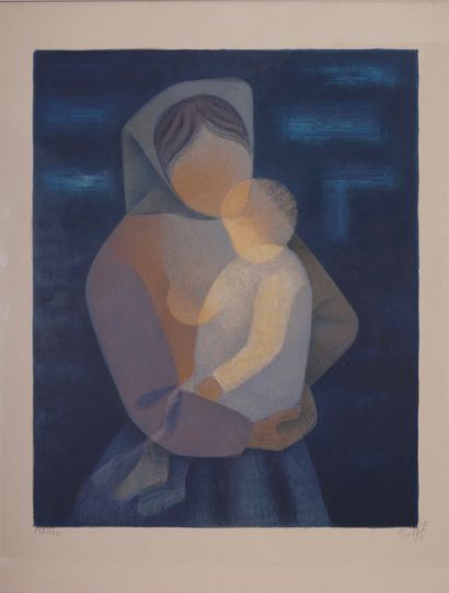null 
Louis TOFFOLI (1907-1999) - Maternité.

Lithographie. 610 x 465 mm. Justifiée...