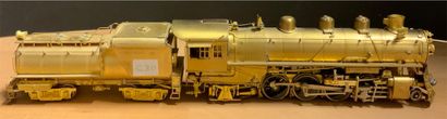 null 
[STEAM LOCOMOTIVES À VAPEUR] UNIDENTIFIED BRAND HO BRASS - 2-8-2 Steam Locomotive...