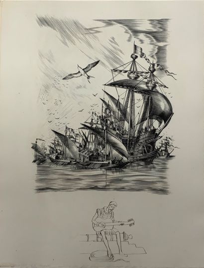 null 
Jean de LA VARENDE / JOSEPH BÉDIER - Réunion de 2 volumes illustrés par Camille-Paul...
