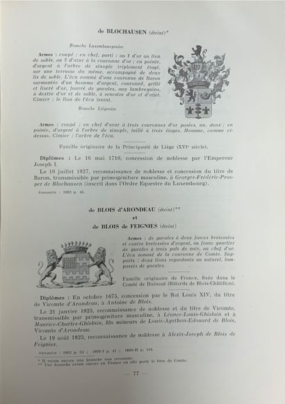 null 
Baron de RYCKMAN DE BETZ - Armorial général de la noblesse belge. Orné des...