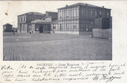 null 
OSTENDE. Ensemble plus de 500 cartes postales, d'époques diverses.
 Réunies...