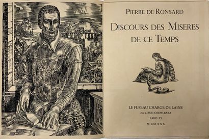 null 
Pierre de RONSARD - Discours des misères de ce temps. [Illustrations de DECARIS]....