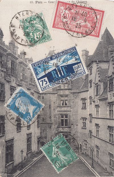null 
FRANCE. Ensemble 185 cartes postales oblitérées au recto avant 1914.

