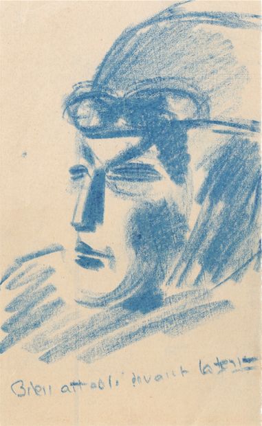 null 
[Antoine de SAINT-EXUPÉRY ]- 26 sketches, mostly caricatures, unsigned.
 [1929-1930]....