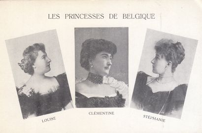 null 
FAMILLE ROYALE BELGE : Léopold II, Louise de Belgique, le comte de Flandre......
