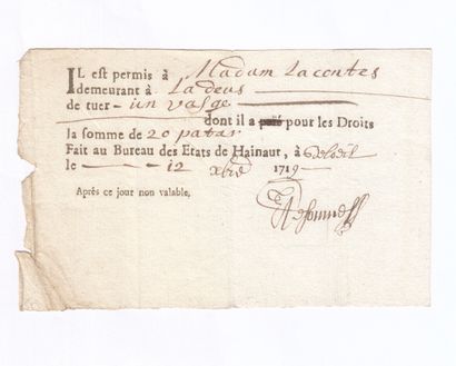 null 
[HAINAUT ARCHIVES]. 23 archival documents in French (unless otherwise noted).
...