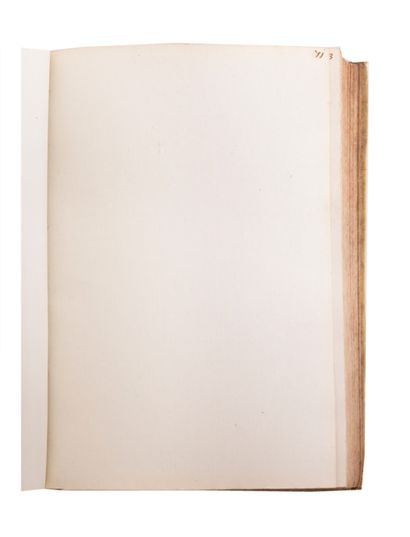 null 
REGISTRE DE PAPIER VERGÉ.
 XVIIIe s. 245 x 165 mm, parchemin rigide (cordonnets...