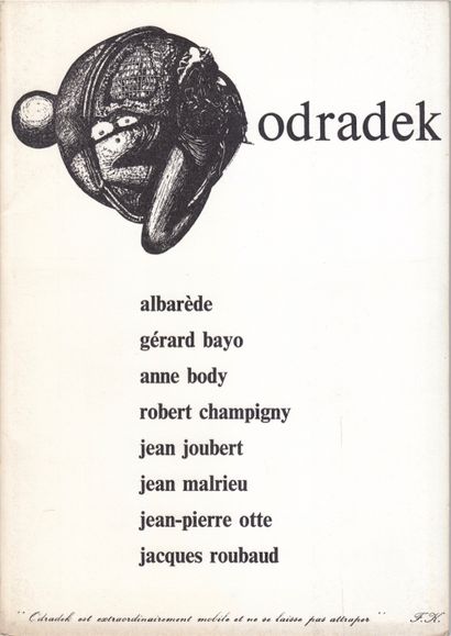 null 
ODRADEK. N° 2-3, 4, [5], 6, 7, 8, 9 et 15-16.
Liège, Jacques Izoard, 30 octobre...