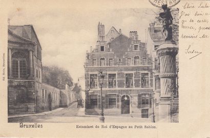  BRUXELLES : Quartier du Sablon. Ensemble environ 640 cartes postales & 1 carnet....