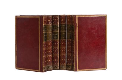 null 
[COMTE D'ARTOIS COLLECTION] VOLTAIRE - Romans et contes. Volume one [- sixth].
Paris,...