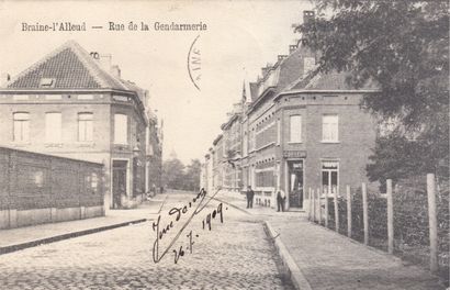 null 
BRABANT. Ensemble 50 cartes avant 1914, la plupart oblitérées au recto.

Linkebeek,...