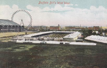null 
BUFFALO BILL'S WILD WEST. Ensemble 14 cartes postales éditées par W. Schinkmann,...