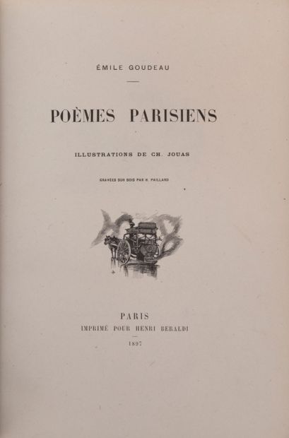 JOUAS 
Émile GOUDEAU - Poèmes parisiens. Illustrations de Ch. JOUAS gravées sur bois...