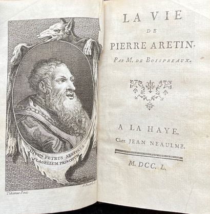 null 
BOISPREAUX PSEUDONYME DE BéNIGNE DUJARDIN - La Vie de Pierre Aretin.
La Haye,...