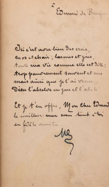 null 
Max ELSKAMP - Louange de la vie.
Paris, Société du Mercure de France, 1898....