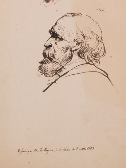 null 
[BELGIAN SCHOOL] DRAWINGS. Lot of 19 drawings, portraits or landscapes, mostly...