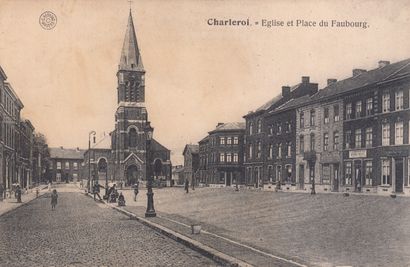 null 
CHARLEROI. Set of about 180 postcards, various periods.

