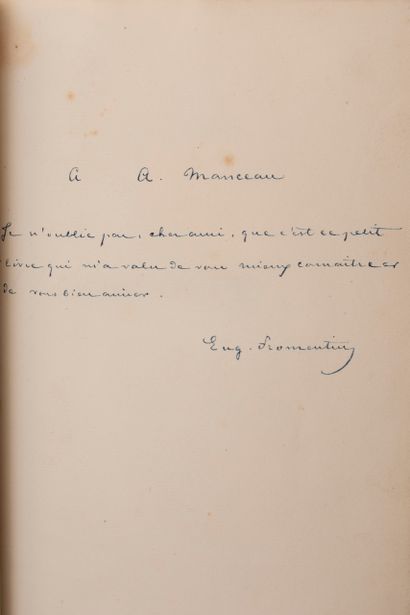 null 
Eugène FROMENTIN - Dominique.
Paris, L. Hachette, 1863. In-8, 225 x 135 mm,...