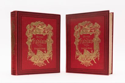 GUSTAVE DORÉ 
[GUSTAVE DORÉ] COLERIDGE / RABELAIS - Réunion de 2 ouvrages illustrés...