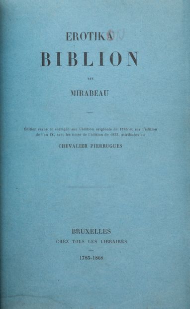 null 
Honoré-Gabriel RIQUETI, comte de MIRABEAU - Oeuvres, précédées d'une notice...