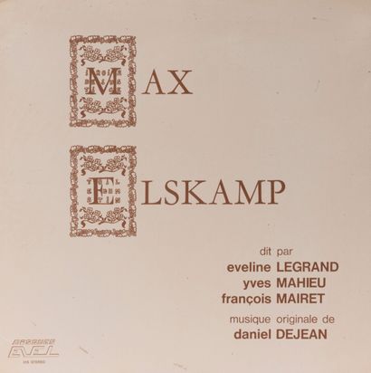 null 
[MAX ELSKAMP] Lot de 16 plaquettes ou volumes concernant Max Elskamp et 1 disque.
...