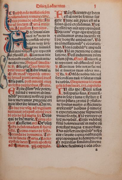 null 
[MISSALE INCUNABLE] MISSALE secu[n]du[m] morem sancte Romane Ecclesie.
Venice,...