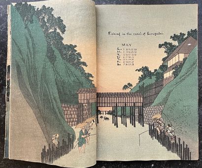 null 
STREET SCENES OF OLD JAPAN, calendar 1910. 
Tokyo, T. Hasegawa, 192 x 140 mm,...