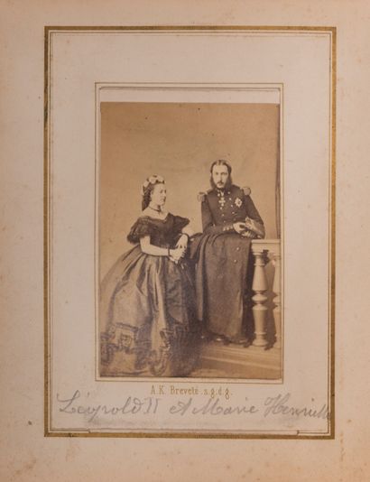 null 
GÉRUZET FRÈRES - Set of 2 photographic portraits : Stephanie, princess of Belgium...