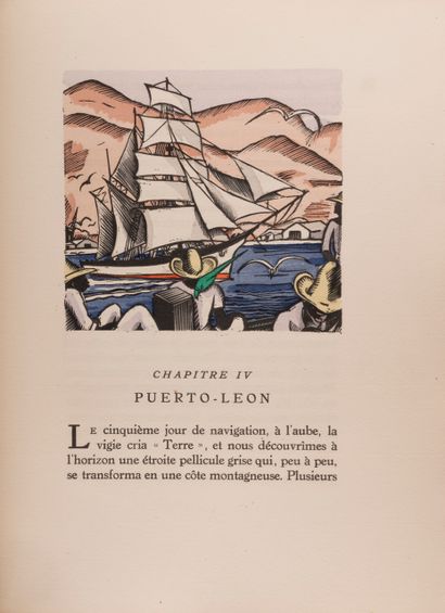 FALKÉ 
Louis CHADOURNE - Terre de Chanaan. Illustrations en couleurs gravées sur...