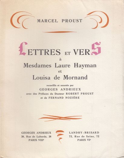 null 
Marcel PROUST - Réunion de 4 volumes.
 Formats divers, brochés, certains non...