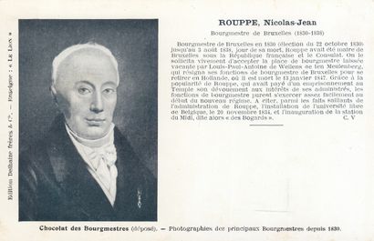 null 
«ÉDITION DES PRINCIPAUX BOURGMESTRES DEPUIS 1830 À 1905». Ensemble 15 séries,...