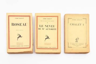 
André BAILLON - Réunion de 3 éditions originales...