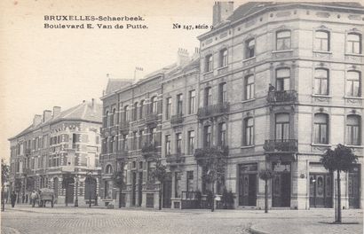 null 
SCHAERBEEK, Saint-Josse, Laeken. Environ 80 cartes postales, époques diverses....