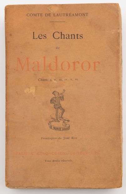 null 
LAUTRÉAMONT - Les Chants de Maldoror. Chants I, II, III, IV, V, VI. Frontispice...