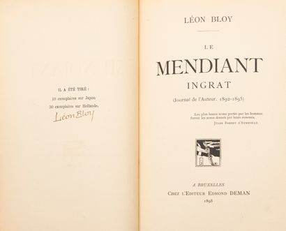 
Léon BLOY - Le Mendiant ingrat (Journal...