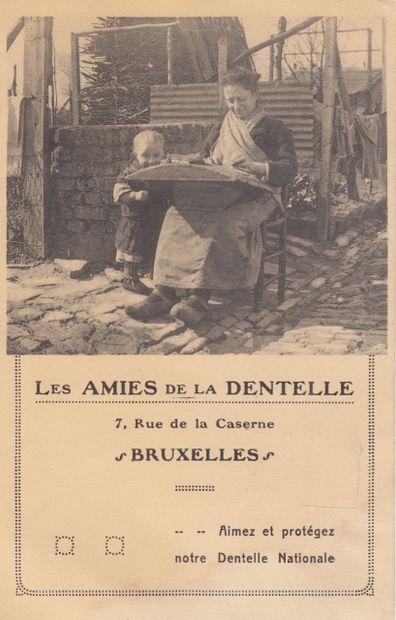 null 
DENTELLES, dentellières, quelques personnages historiques. Ensemble environ...