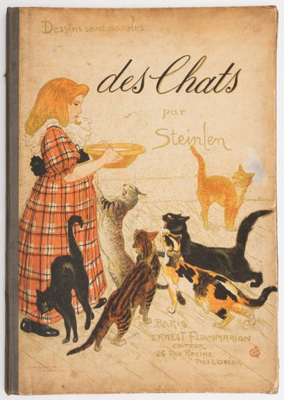null 
Théophile Alexandre STEINLEN - Cats. Images without words.
Paris, Ernest Flammarion,...