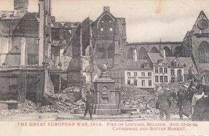 null 
MILITARIA : 1914-1918 et vie militaire belge. Environ 125 cartes postales +...