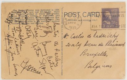 null [AUTOGRAPHES] Count BASIE / BENNY CARTER / ROBERT GOFFIN ... - Autograph postcard...